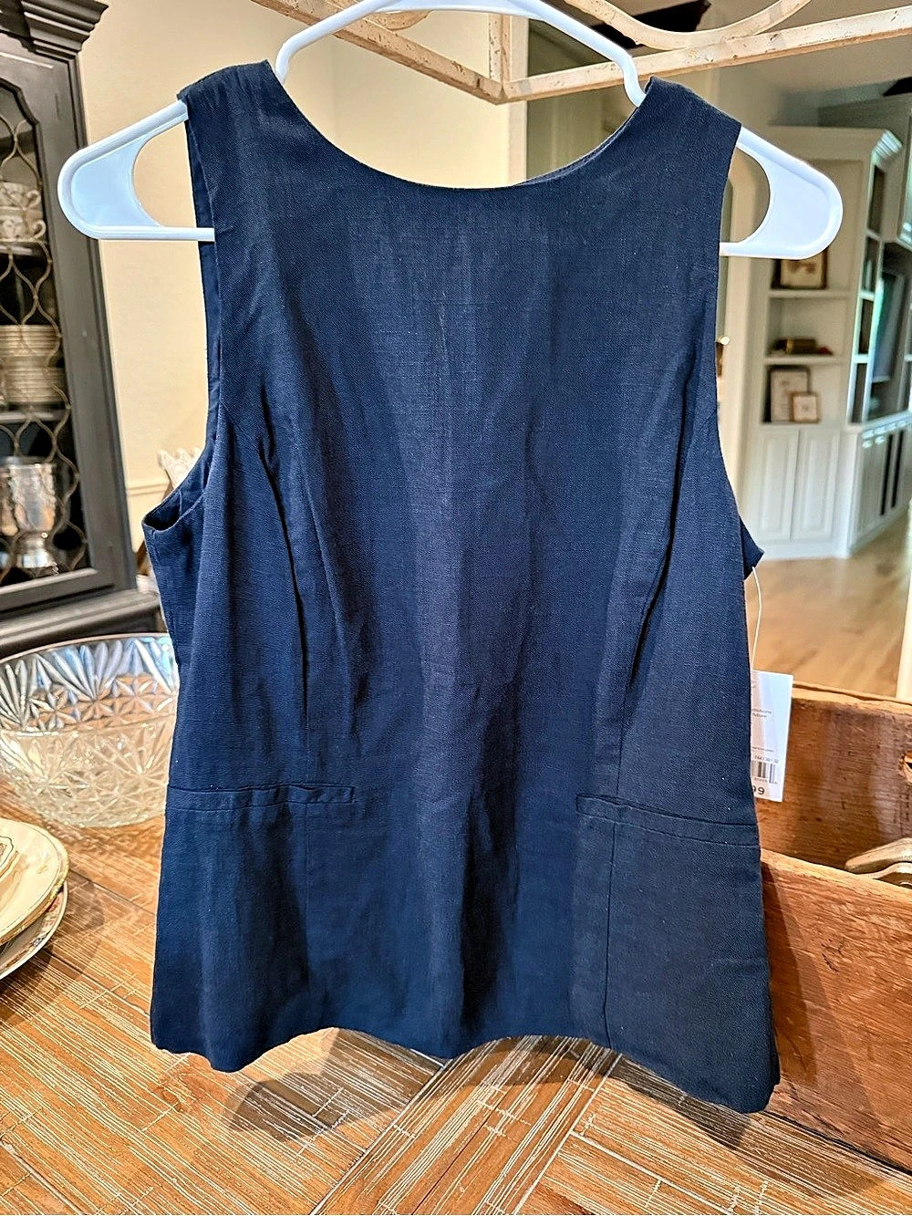 SO Sleeveless Fit and Flare Top in Blue Size Medium NWT (fits more like small)